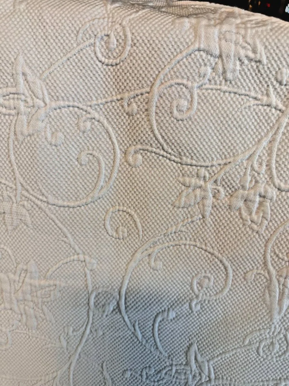 Cotton Portugal Matelasse Coverlet & Shams White Floral Bedspread Queen 88x96